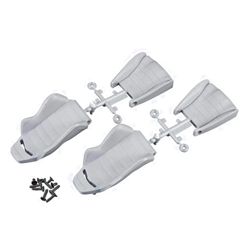 Axial 1/10 Corbeau LG1 Racing Seat - 3.5 x 2-Inch Detail Accessory for RC Trucks (2 x 2-Piece Seats): AXIC0080 / AX80080, Gray