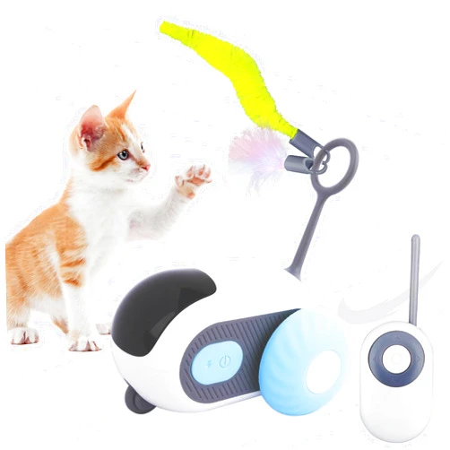LELEAN Remote Control Cat Toy for Indoor Interactive Turbo Tail 3.0 Cat Toy Automatic Moving Eemote Mouse Smart Electric Teazys Cat Toy Mobile Car Toy