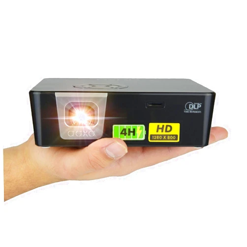 AAXA Technologies [4 Hour Battery] Worlds Brightest Battery Pico Projector, AAXA P6X 1000 Lumen, USBC Video WiFi/BT Wireless Mirroring Portable Mini Compact DLP 1080p Support 30000 Hours LED HDMI/USBC/USB/microSD