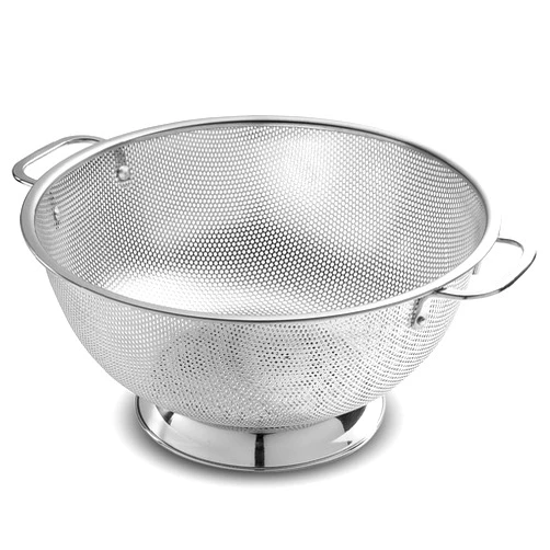 Bellemain 5 Qt Metal Colander with Handle | Pasta, Spaghetti, Berry, Fruit, Vegetable, Kitchen Food Strainer Basket | 18/8 Stainless Steel Colander Bowl | Pot Drainer for Cooking, Sifter Strainer