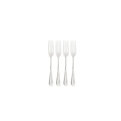 Oneida Satin Sand Dune Everyday Dinner Forks, Set of 4, 18/0 Stainless Steel, Silverware Set, Dishwasher Safe