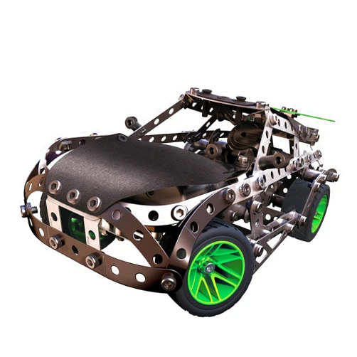 Meccano Erector, Motorized Mountain Rally Vehicle, 25 Model Building Set, 407 Pieces, for Ages 9+, STEM Construction Education Toy