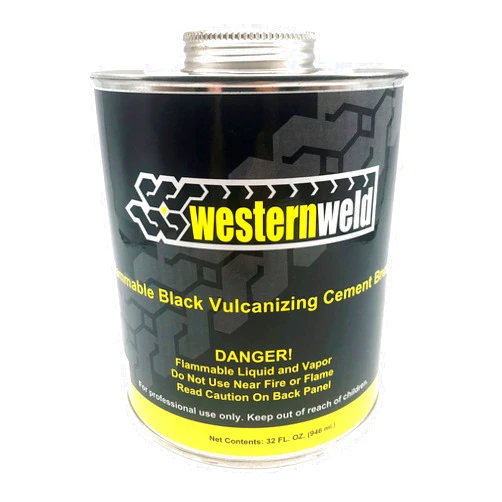 Western Weld Flammable Black Vulcanizing Cement W/Brush, (WCH 03)
