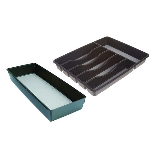 Rubbermaid Large Silverware Cutlery Tray & Drawer Organizer Variety Pack, Black