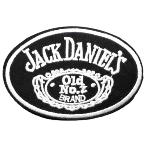 TCB Creations Classic Whiskey Logo 3.5 Inches Wide Embroidered Iron on Patch