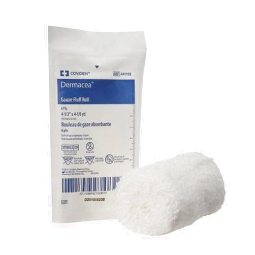 COVIDIEN Dermacea Sterile Gauze Fluff Rolls 4-1/2