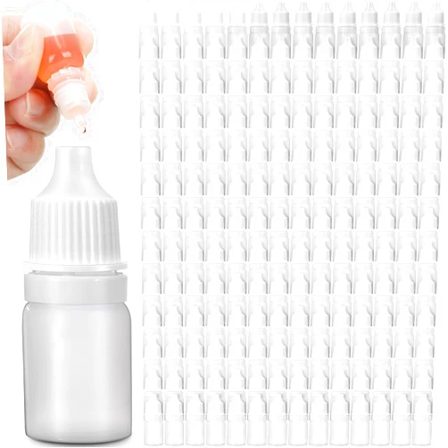 Maxcheck 400 Pieces 5ml Plastic Dropper Bottles Mini Portable Squeeze Bottle with Caps Clear Empty Squeezable Essential Oil Dropper Container for Liquids