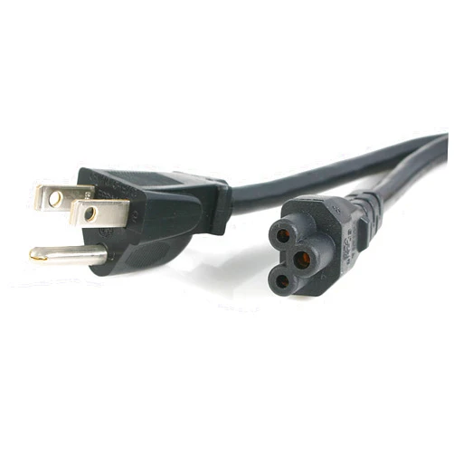 StarTech.com 6ft (1.8m) Laptop Power Cord NEMA 5-15P to C5 (Mickey Mouse) 10A 125V 18AWG Laptop Replacement Charger Cord Brick Cord - UL Listed (PXT101NB3S)