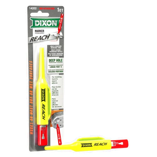 DIXON Industrial REACH- Deep Hole Permanent Marker, Red, 1-Count (14202)