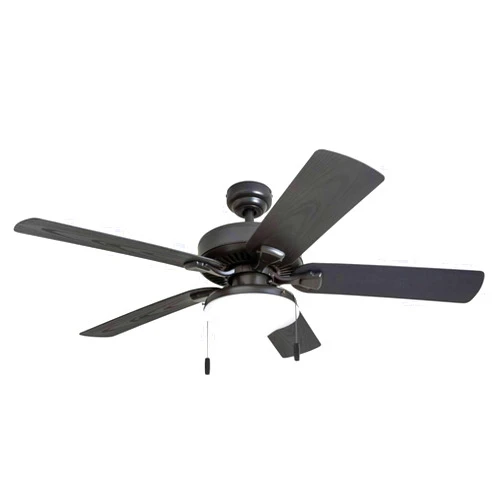 Honeywell Ceiling Fans Belmar 52 Inch Ceiling Fan With Light, Indoor/Outdoor Ceiling Fan with Pull Chain, LED Tri-Mount 5 Blade Design, ETL Damp Rated, Bronze (50512-01)