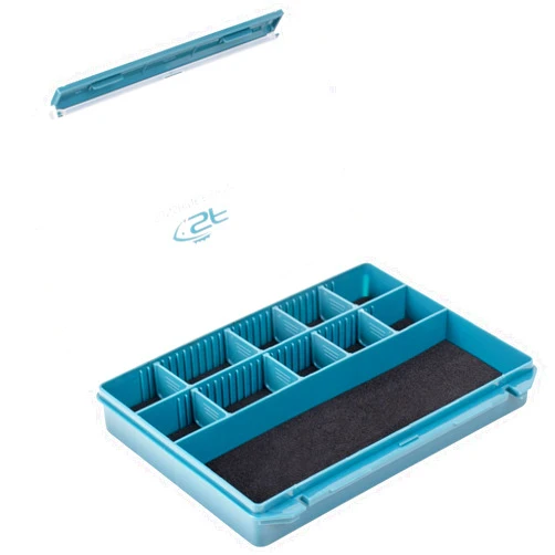 SF Fishing Tackle Tray Box 3600 Double Buckle OpenPlastic Storage Organizer Box with Removable Dividers Lure Hooks Jig Heads Container 1Pack Tackle Tray