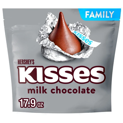 HERSHEY'S KISSES Milk Chocolate, Halloween Candy Family Pack, 17.9 oz