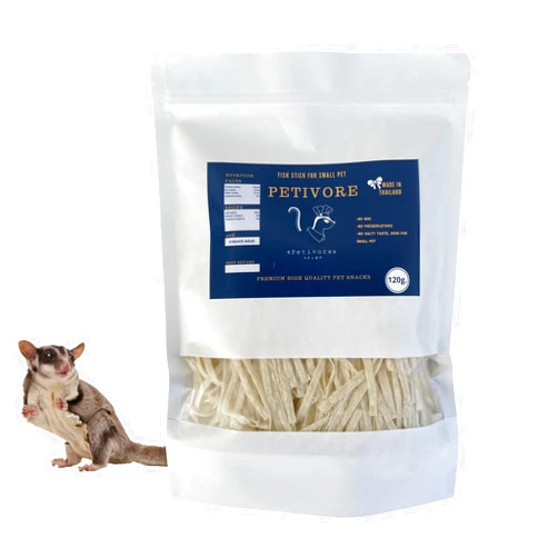 PETIVORE Premium Large Pack Fish Stick for Sugar Glider - Made with Real Fish - Hamster, Squirrel, Chinchillas, Marmoset, Small Exotic Animal Pet Treats, Snacks and Food (120g)
