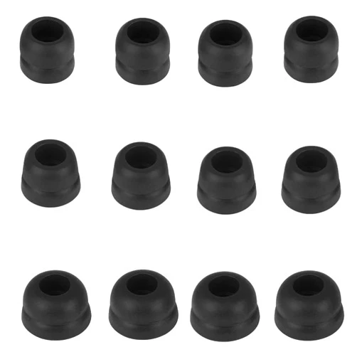 CYADCI Earbud Tips Double Flange Earbud Tips Compatible with Sennheiser IE80/60 Headphone,6 Pairs S/M/L Silicone Replacement Earbud Tips Compatible with Beats Fit Pro and Beats Studio Buds,Black