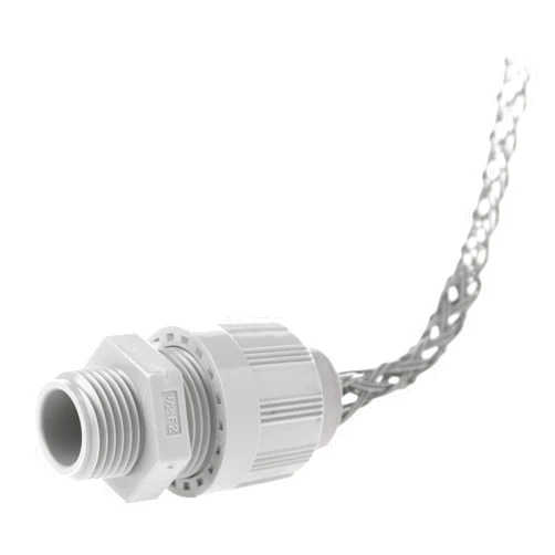 Woodhead 5624NM Cable Strain Relief Grip, Locknut, Straight Male, Max-Loc Cord Seal, Non-Metallic Mesh, 3/4