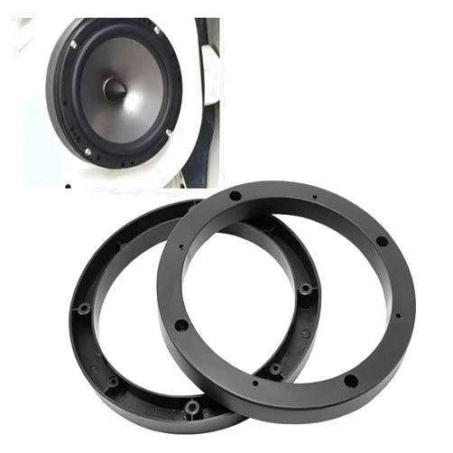 SKERJOVL 6.5 Inches Car Speaker Spacers, ABS Plastic Speaker Mounting Adapter Ring, Universal Subwoofer Replacement Part for Cars, Trucks, Boats (2PCS)