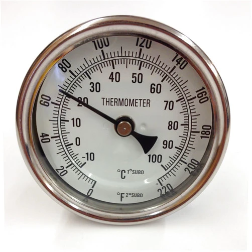 QuickFit Quick Fit 2 In. Weldless Stainless Steel Thermometer for Home Brewing