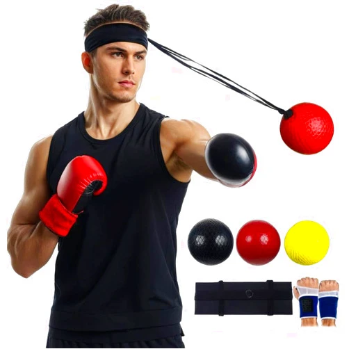 LEabox Boxing Reflex Ball boxballen games Boxing Ball Boxball Reflex Ball Headband Set - Improve Speed, Agility, and Punching Skills - Addictive Boxing Game for All Ages - Boxing Equipment for Home Workouts