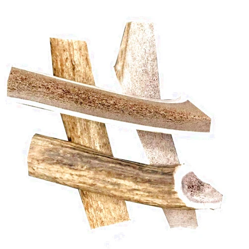 hotspot pets Premium Split Elk Antlers for Dogs - 7+ Inch Large Dog Antler Chews (4 Pack) Made in USA, Naturally Shed Antler Bone for Large Breed Aggressive Chewers - Promotes Dental Hygiene