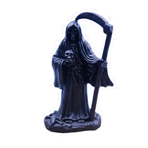 Kocris Casa Death with Sickle Statue Decorations Terrarium Reptile Tank Terrarium Figurine Statue Turtle Lizard Tanks Devil Skull Halloween Decor Ornament Aquarium