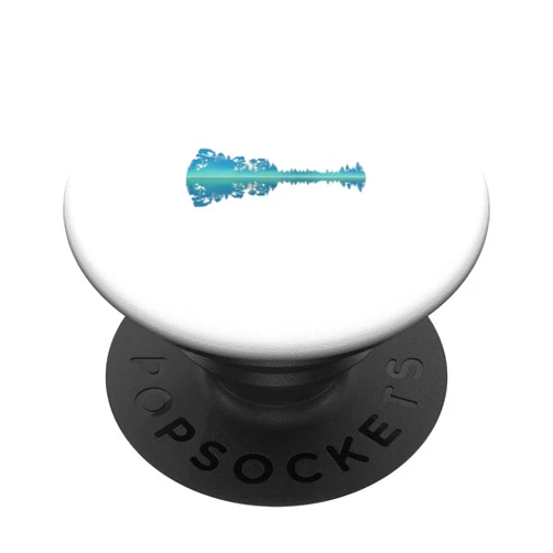 Musikinstrumente Gitarristen lustige Sprüche Guitar with Trees in the Forest Comic for Men, Women, Children PopSockets Standard PopGrip