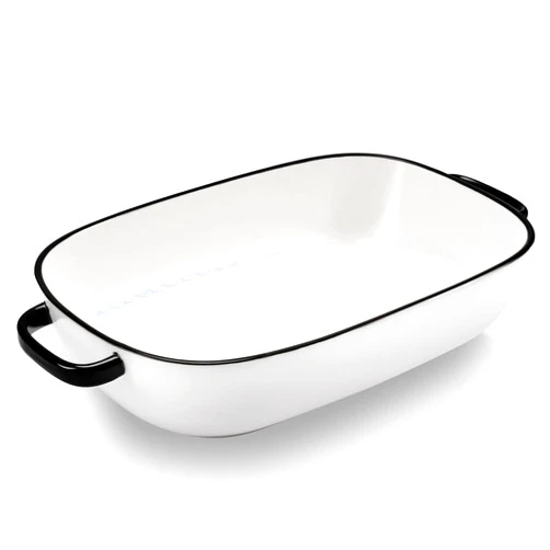 Roeveca 6 Quart Large Rectangular Baking Dish, 16x11 Inches Ceramic Baking Pan Casserole Dish for Cooking,Kitchen and Daily Use, Safe for Oven Microwave Refrigerator Disinfection Cabinet and Dishwasher,White