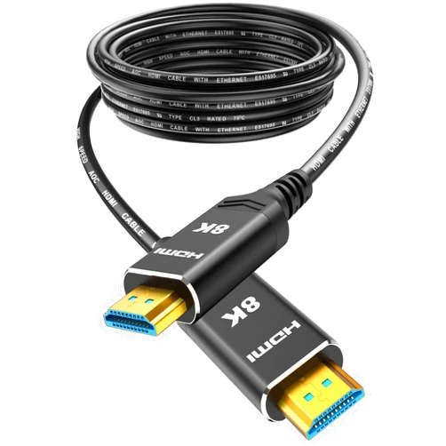Highwings 8K 4K 120HZ 45 FT HDMI Cable Fiber Optic, in-Wall CL3 Rated Long HDMI 2.1 48Gbps Ultra High Speed [8K@60Hz] Dynamic HDR/eARC/HDCP 2.2&2.3/3D, Compatible for PS5 PS4 Desktop AMD NVIDIA HP