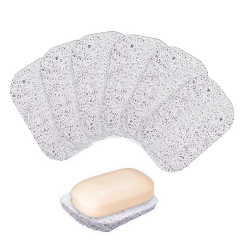 Gadgetime USA Soap Saver Pad - Soap Holder for Kitchen & Bathroom Use - Durable Soap Dish for Hand, Shampoo Bar & Dish Soap - Large Size & Easy to Wash - Perfect for Travel - 6 Pack