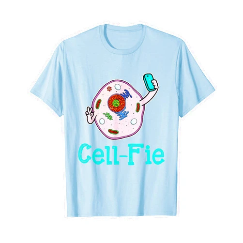 Zone - 365 Science Teacher Fun Distressed Tee Cell-Fie Funny Biology Science Teacher Pun Gift T-Shirt