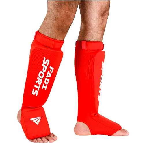 Fadi Sports Shin & Instep Guards for Taekwondo, Martial Arts, MMA, Muay Thai, Kickboxing – Woven Fabric Protective Gear for Adults & Kids, Sizes XXXS to XL