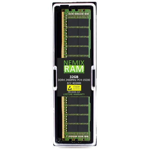 NEMIX RAM 32GB (1X32GB) DDR4 2400MHZ PC4-19200 2Rx4 1.2V 288-PIN ECC RDIMM Compatible with Dell SNPCPC7GC/32G A8711888 Registered Server Memory for PowerEdge Servers