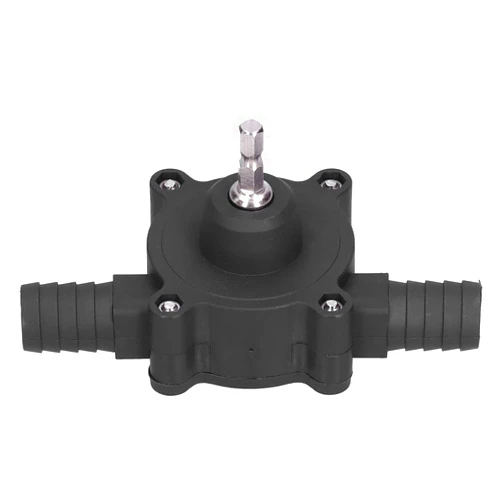 Walfront Hand Electric Drill Pump, Portable Electric Drill Pump Water Transfer Self Priming Portable for Oil Kerosene