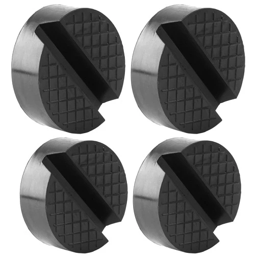 AUTOXBERT Universal Jack Pad Slotted Rubber Jack Pad Adapter Frame Rail Protector Puck Pad Keeps Pinch Weld Paint and Metal Safe (4 Pack)