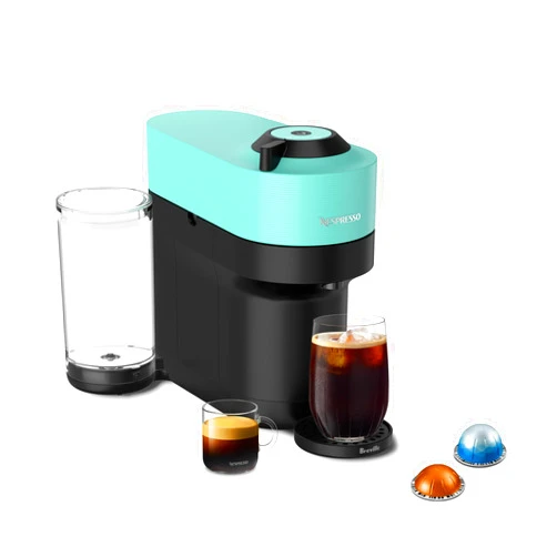 Nespresso Vertuo Pop+ Coffee and Espresso Maker by Breville, Aqua Mint