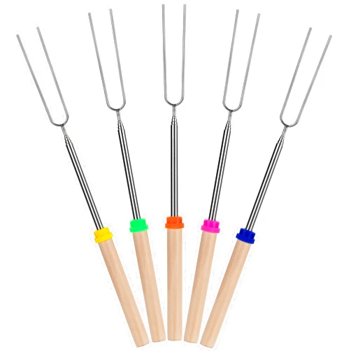 UNCO - Extendable Stainless Steel Roasting Sticks, 5 Pack, 32