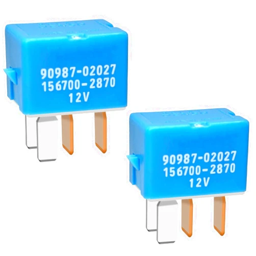 Casalytics 90987-02027 Relay(Set of 2), 4 Pins AC Relay for Automotive Electrical Systems - 90080-87026 90987-02028 Replacement for 1997-2014 Toyota Lexus and Camry Vehicles