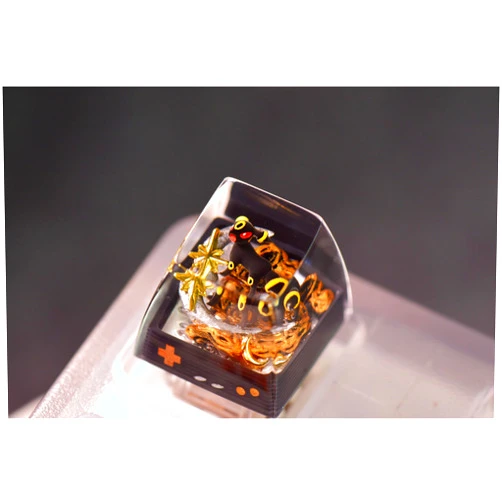 HAPPY RESIN Handmade Artisan Keycaps Resin Keycaps - R13/Esc Transparent Anime Keycaps for Cherry MX Standard Gaming Mechanical Keyboard, Coolest Gifts for Him Her Men or Women