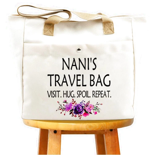 WCGXKO Mother’s Day Gift Grandma Birthday Gift Mother’s Day Merchandise Tote Bag Travel Bag For Grandma