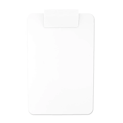 SlimMate Saunders White Letter Size Antimicrobial Nursing Clipboard with Low Profile Clip - Perfect for Hospitals, Clinics, Daycares, Medical Offices, Schools, and Food Safe Manufacturing Environments