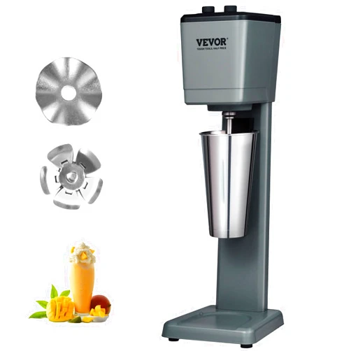 VEVOR Milkshake Maker Machine, 375W Commercial Milk Shake Maker Mixer, Single Head Drink Mixer Blender Machine, 3-Speed Milkshake Blender with 27.7oz Stainless Steel Cup for Commercial