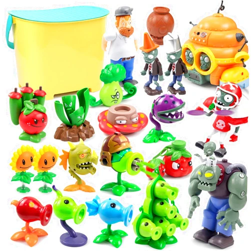 Maikerry PVZ Toys 21pcs Action Figures Set Great Gifts for Kids and Fans,Birthday and Party -with Waterproof Battlefield Map