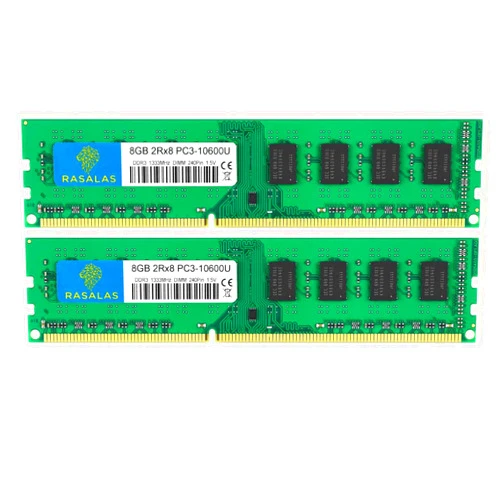 Rasalas 16GB Kit (2x8GB) PC3-10600 DDR3 1333MHz Ram 16GB 2Rx8 PC3 10600U DDR3 1333 8GB Ram 240 Pin 1.5V CL9 1333 mhz DDR3 Desktop Memory Ram Module