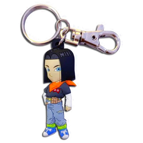 Great Eastern Entertainment Dragon Ball Z - Sd Android 17 PVC Anime Keychain, Small, Multicolor