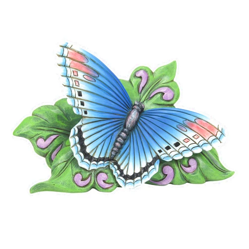 Enesco Jim Shore Heartwood Creek Mini Red Spot Purple Butterfly Figurine 3 Inch, Multicolor