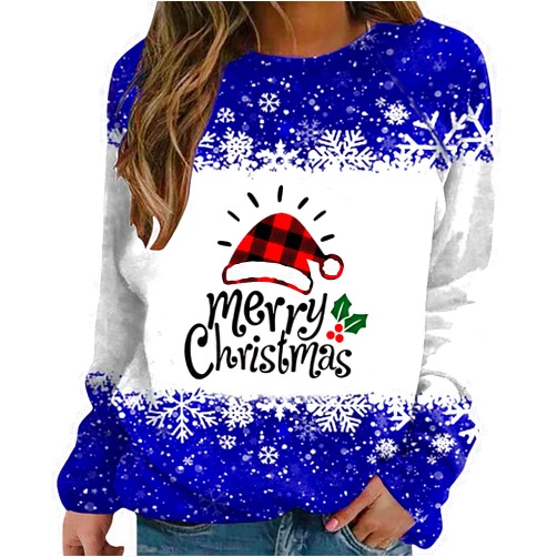 Tiljvks Deals Cheap Christmas Tops For Women Plus Size Long Sleeve Asdoklhq Womens White Hooded Sweatshirt Thin 100% Organic Cotton Hoodies For Women Trendy Womens Clothes 2024 Going Out Womens Summer Tops