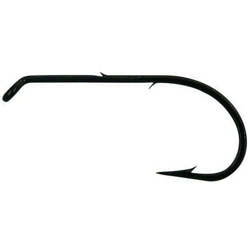 Mustad O'Shaughnessy, Down Eye, Forged, 2 Slices in Shank - 8/0