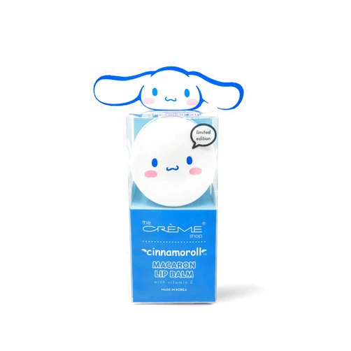 The Crème Shop x Sanrio Hello Kitty Macaron Lip Balm (Cinnamoroll) Korean Cute Scented Pocket Portable Soothing Advanced Must-Have on-The-go