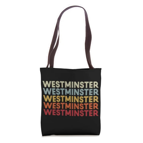 Westminster Louisiana Westminster LA Retro Vintage Text Tote Bag