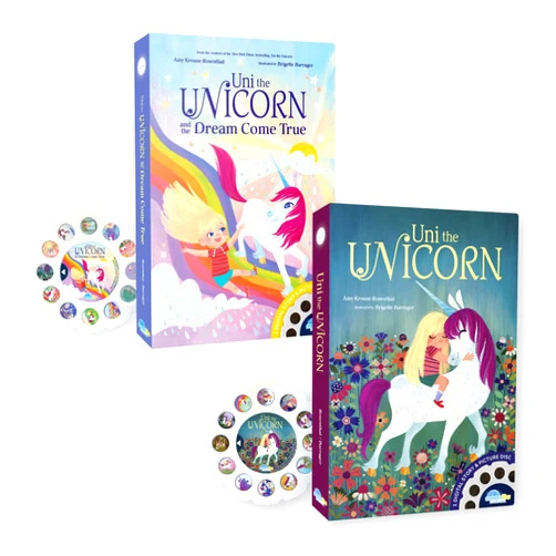 Moonlite Format: Toy Moonlite Storytime Storybook Reels, 2 Story Set, Uni The Unicorn Stories, Digital Stories for Projector, Toddler Early Learning Gifts for Kids Ages 12 Months and Up