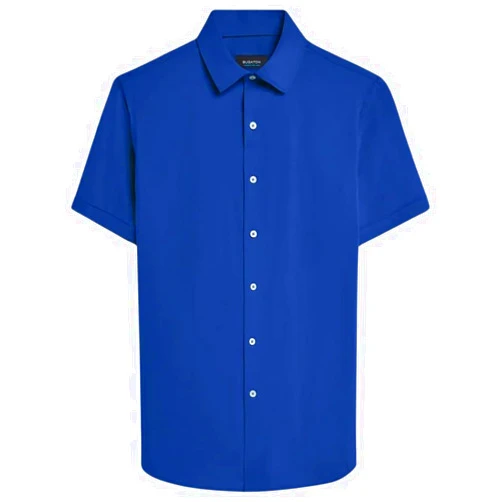 Bugatchi Men's Miles Ooohcotton Short Sleeve Button Up Performance Shirt